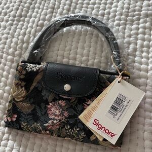 NWT Tapestry Flower Fold Up Bag Foldaway by Signare Travel Bag
